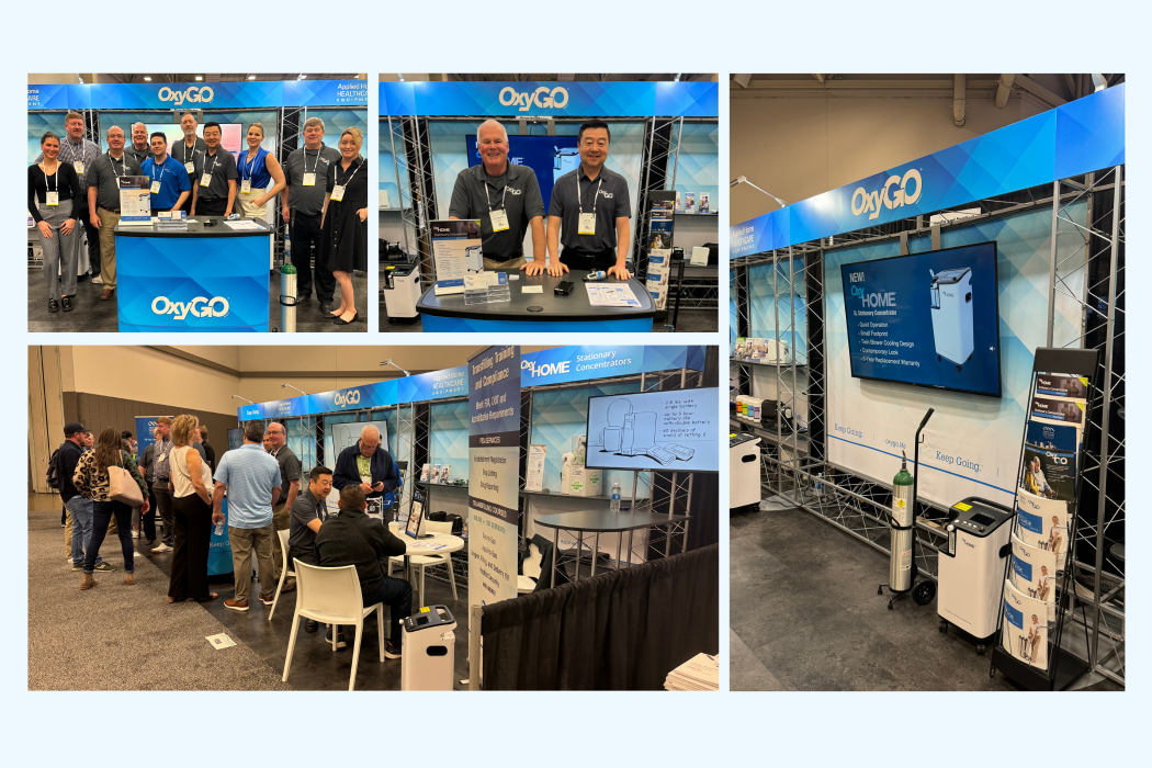 Photo collage of the Applied and OxyGO team at Medtrade.