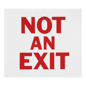 Self Adhesive   NOT AN EXIT