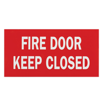 Self Adhesive   FIRE DOOR KEEP CLOSED