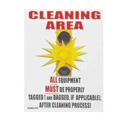 Laminated Warehouse Signs   Cleaning Area
