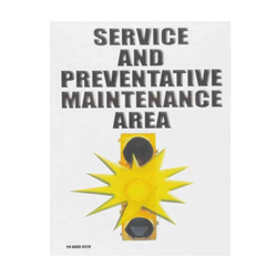 Laminated Warehouse Signs   Service/Preventative Maintenance Area