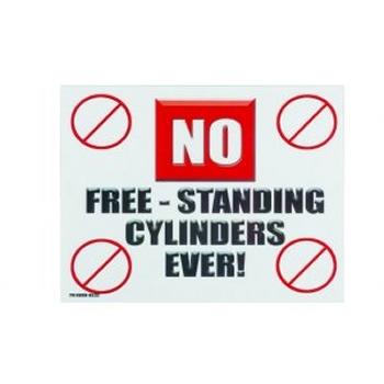 Laminated Warehouse Signs   NO FREE Standing Cylinders   EVER!