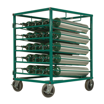 Layered Cylinder Rack for Horizontal Storage of 25 C/D/E Cylinders