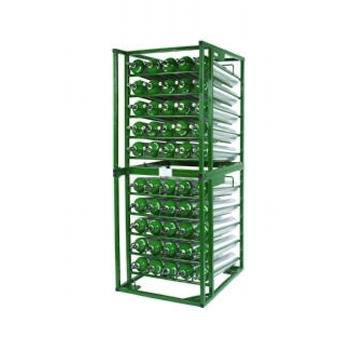 Layered Cylinder Rack for Horizontal Storage   Holds 50 D/E Cylinders