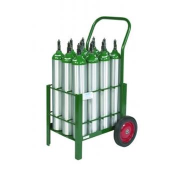 Cylinder Cart w/Two Wheels and Two Legs   Holds 12 E Cylinders