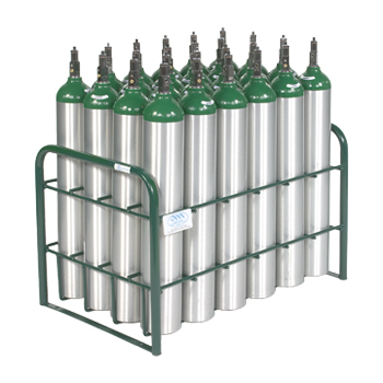 Vertical Cylinder Stand w/Hold Down Bars and Feet   Holds 24 Cylinders