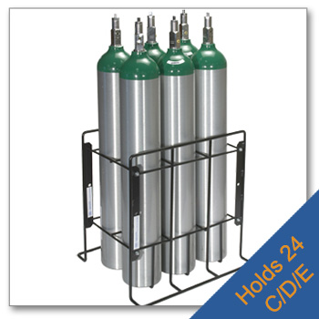Patient Storage Rack   Holds 24 C, D and E Cylinders