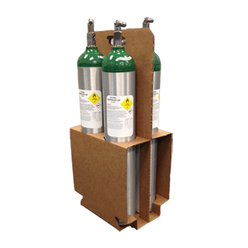 E Cylinder Box carries 4 cylinders, case of 10