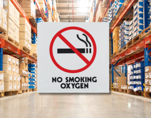 Medical Oxygen and No Smoking Signs