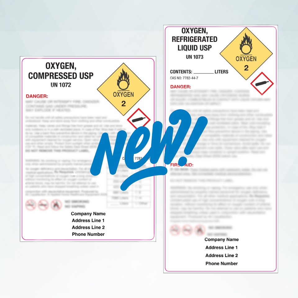SALE! NEW FDA Requirements for Medical Oxygen Labels