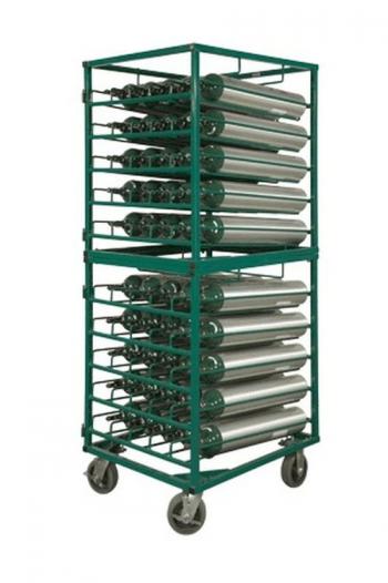Layered Cylinder Cart for Horizontal Storage of 50 C/D/E Cylinders
