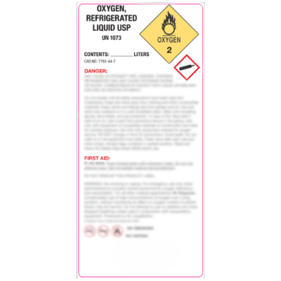 SALE! 25 Pack of BLANK Oxygen Refrigerated Liquid Labels
